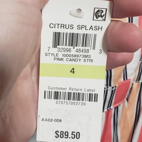 Maison Jules Citrus Splash Dress Sz 4 Cand… - Picture 8 of 15